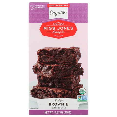 Miss Jones Baking Co, Organic Brownie Mix, 14.67 Oz(Case Of 6) Miss Jones Baking Co