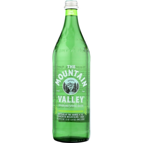 Mountain Valley, Sparkling Key Lime Twist Spring Water, 1 Liter (Case of 12) Mountain Valley