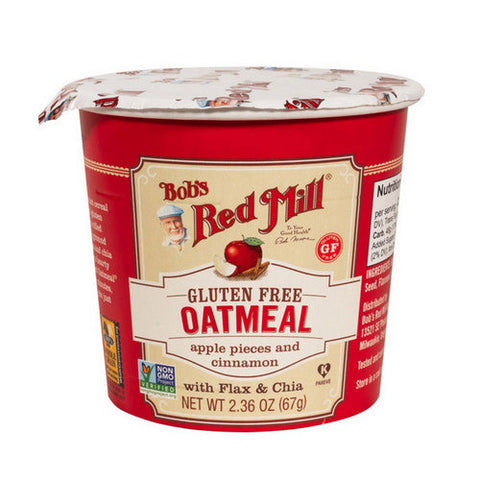 Bobs Red Mill, Oatmeal Cup Apple Cinnamon, 2.36 Oz(Case Of 12) Bobs Red Mill