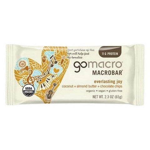 Gomacro, Coconut Plus Almond Butter And Chocolate Chips MacroBar, Case of 12 X 2.3 Oz Gomacro