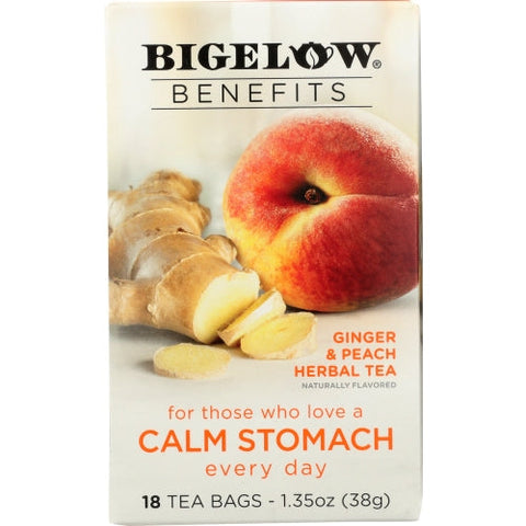 Bigelow, Ginger And Peach Herbal Tea, 1.35 Oz(Case Of 6) Bigelow