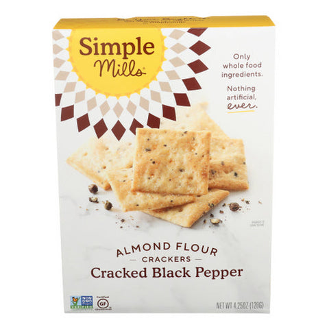 Simple Mills, Cracked Black Pepper Almond Flour, 4.25 Oz(Case Of 6) Simple Mills