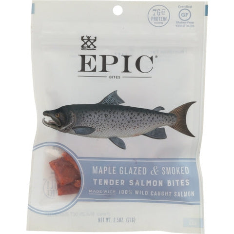 Epic Dental, Jerky Slmn Mple Bites, 2.5 Oz(Case Of 8) Epic Dental