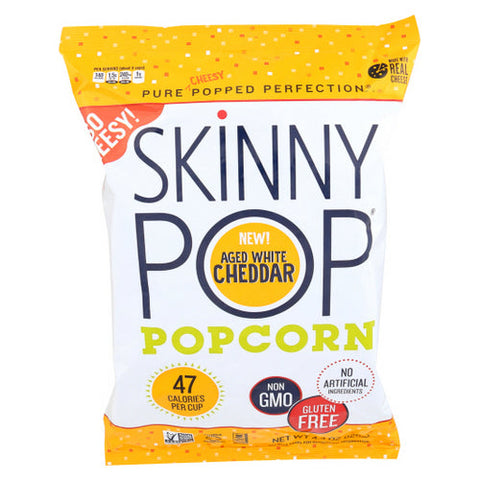 Skinny Pop, Skinny Pop Aged White Cheddar Popcorn, 4.4 Oz(Case Of 12) Skinny Pop