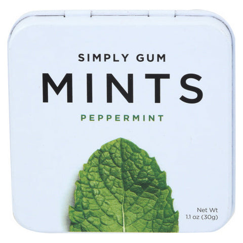 Simplygum, Mints Peppermints, 30 Grams(Case Of 6) Simplygum