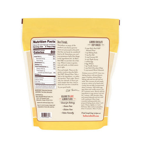Bobs Red Mill, Super Fine Almond Flour, 32 Oz(Case Of 4) Bobs Red Mill