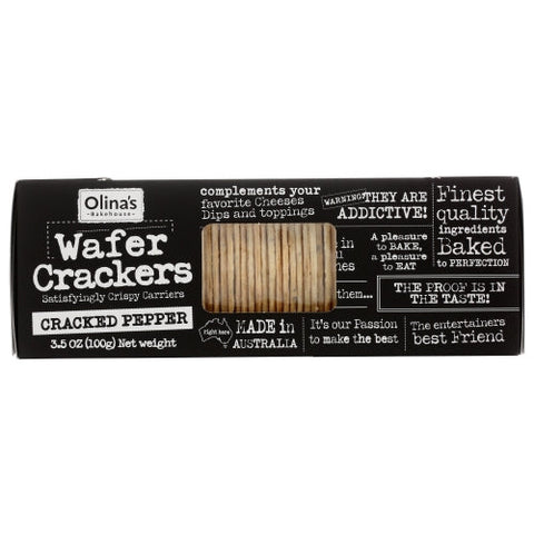 Olinas Bakehouse, Cracker Wafer Crckd Peppr, 3.5 Oz(Case Of 12) Olinas Bakehouse