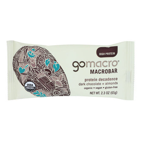 Gomacro, Bar Organic  Dark Chocolate  Almonds, Case of 12 X 2.3 Oz Gomacro
