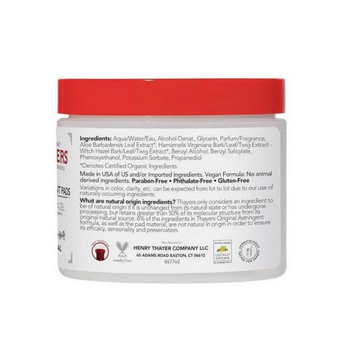 Thayers, Witch Hazel Pads, 60 Pads Thayers