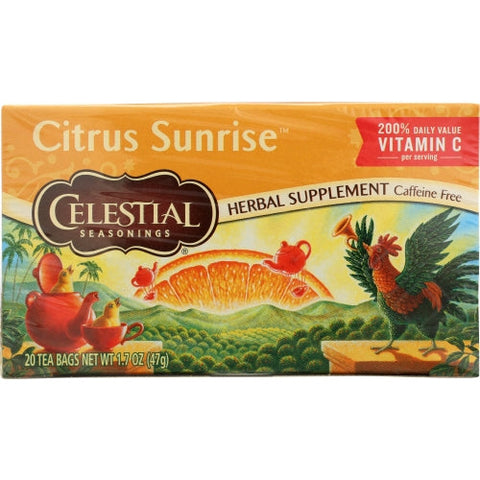 Celestial Seasonings, Tea Herb Citrus Sunrise, 20 Bags(Case Of 6) Celestial Seasonings