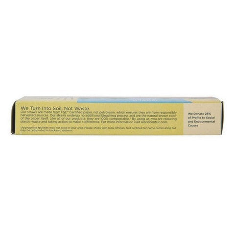 World Centric, Straws Paper Compostable, 50 Count(Case Of 24) World Centric