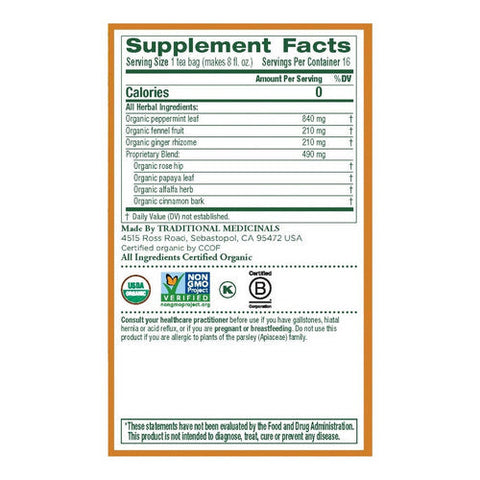 Traditional Medicinals, Belly Comfort Peppermint Tea, 16 Bags Traditional Medicinals