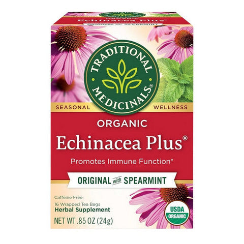 Traditional Medicinals, Organic Echinacea Plus Tea, 16 Bags Traditional Medicinals