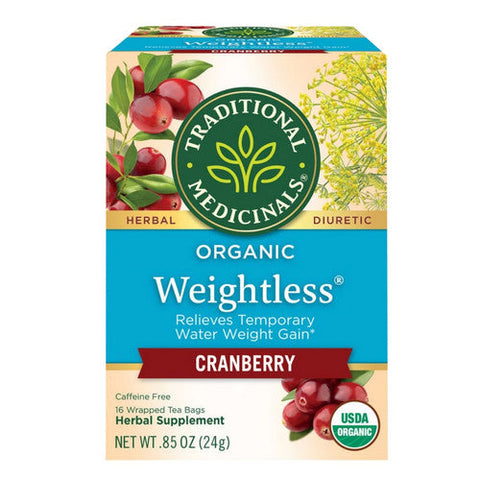 Traditional Medicinals, Organic Weightless Tea Cranberry, 16 Bags Traditional Medicinals