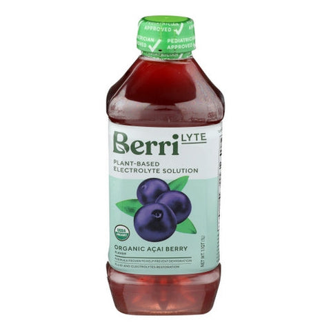 Berri Lyte, Organic Plant-Based Electrolyte Drink Solution Acai Berry, 1 Liter Berri Lyte