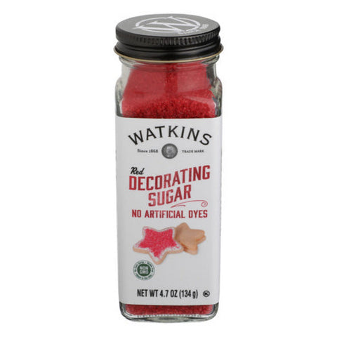 Watkins, Decorating Sugar Red, Case of 3 X 4.7 Oz Watkins