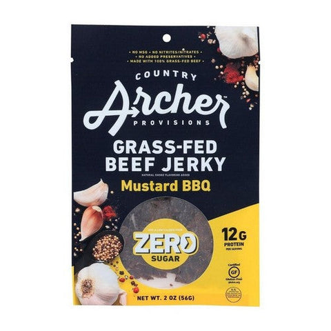 Country Archer, Jerky Beef Mstrd Bbq Ns, 2 Oz(Case Of 12) Country Archer
