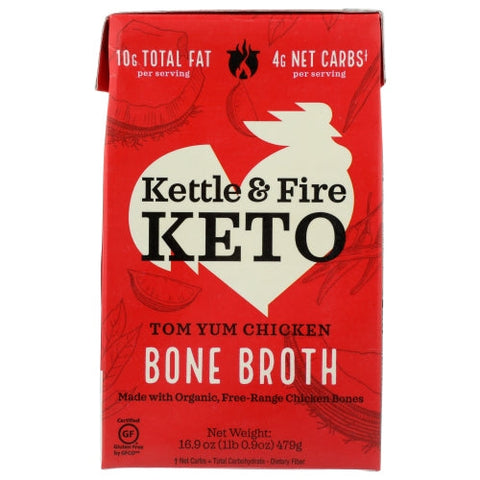 Kettle And Fire, Broth Tom Yum, 16.9 Oz(Case Of 6) Kettle And Fire