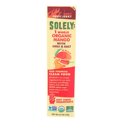 Solely, Jerky Fruit Mngo Chli Slt, 0.8 Oz(Case Of 12) Solely