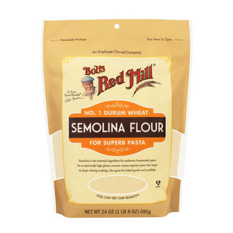 Bobs Red Mill, Semolina Flour, 24 Oz(Case Of 4) Bobs Red Mill
