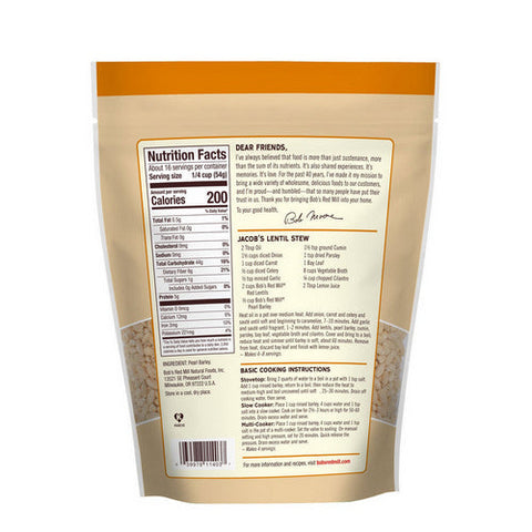 Bobs Red Mill, Barley Pearl, 30 Oz(Case Of 4) Bobs Red Mill