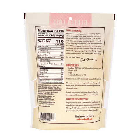 Bobs Red Mill, Corn Bread Mix, 20 Oz(Case Of 4) Bobs Red Mill