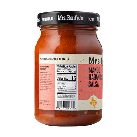 Mrs Renfro, Habanero Salsa Medium Hot Mango, 16 Oz(Case Of 6) Mrs Renfro