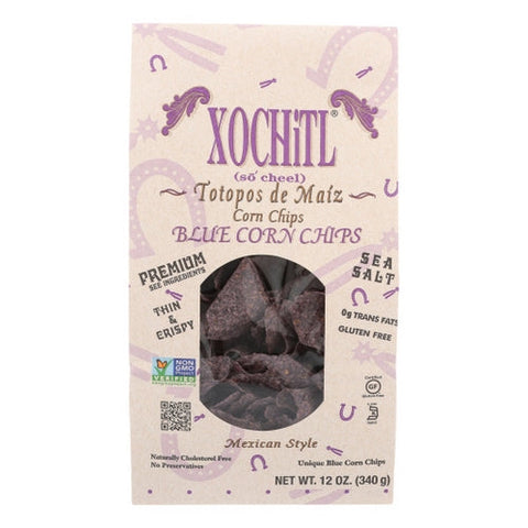 Xochitl, Chip Corn Blue Sltd Org, Case of 10 X 12 Oz Xochitl