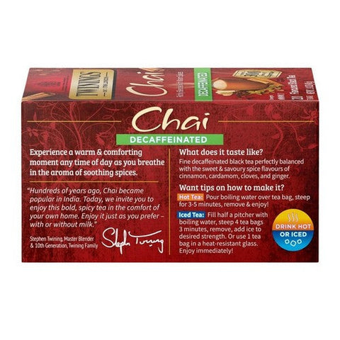 Twinings Tea, Tea Dcf Chai, 20 Bags(Case Of 6) Twinings Tea