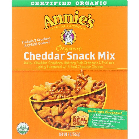 Annie's Homegrown, Organic Cheddar Snack Mix, 9 Oz(Case Of 12) Annie's Homegrown