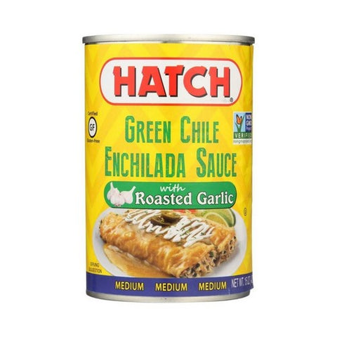 Hatch, Green Chile Enchilada Sauce With Roasted Garlic, 14 Oz Hatch