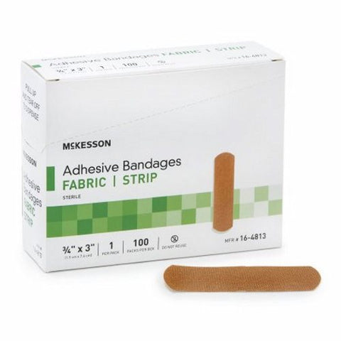 McKesson, Adhesive Strip 3/4 X 3 Inch Plastic Rectangle Kid Design 16-4838-17, Case Of 24 McKesson