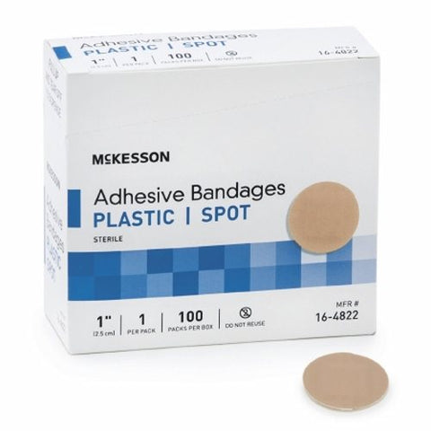 McKesson, Adhesive Spot Bandage 1 Inch Plastic Round Kid Design 16-4832-17, Case Of 24 McKesson