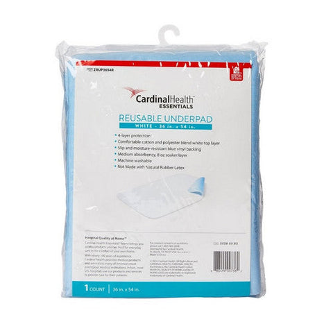 Cardinal, Reusable Underpad 36 X 54 Inch Polyester/ Rayon Moderate Absorbency ZRUP3654R, Count of 1 Cardinal
