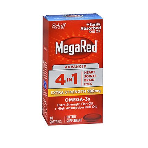 Advanced 4 In 1 Omega-3 Fish Oil + Krill Oil Extra Strength 40 Softgels by Schiff