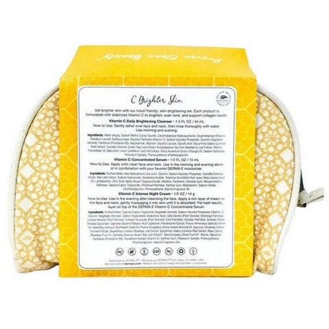 Derma e, Brighten & Go Clean Beauty Travel Kit, 1 Each Derma e
