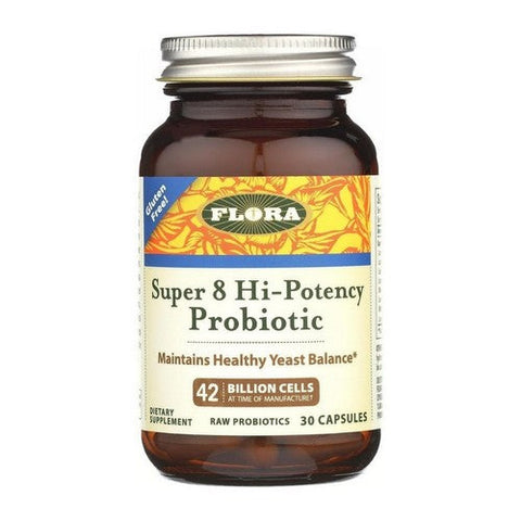Flora, Udo'S Choice Super 8 Hi-Potency Probiotic, 42 Billion Cells, 30 Caps Flora