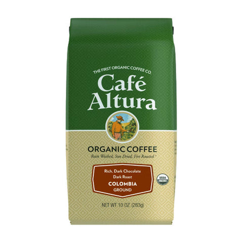 Cafe Altura, Organic Coffee Colombian Dark Roast Gound, 10 Oz Cafe Altura