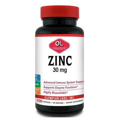 Olympian Labs, Zinc Capsule, 30 Mg, 100 Caps Olympian Labs