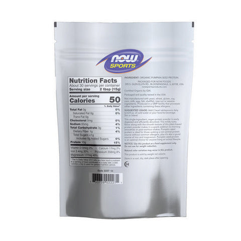 Now Foods, Organic Pumpkin Seed Protein Powder, Unflavored 1 LB Now Foods