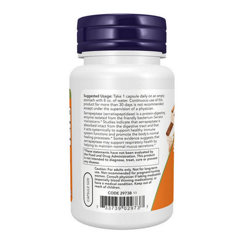 Now Foods, Serrapeptase, 60,000 Units, 60 Veg Caps Now Foods