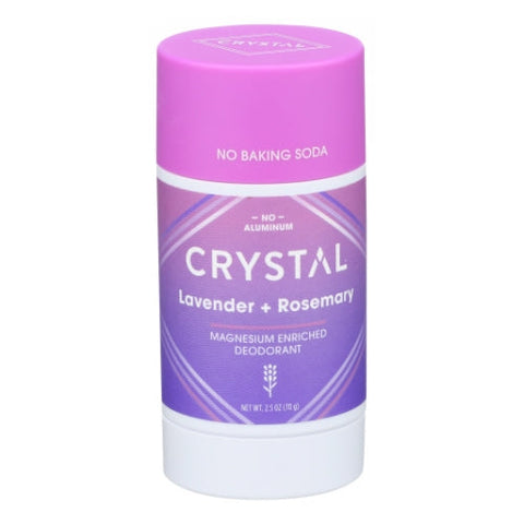 Crystal, Magnesium Enriched Deodorant Stick Lavender Plus Rosemary, 2.5 Oz Crystal