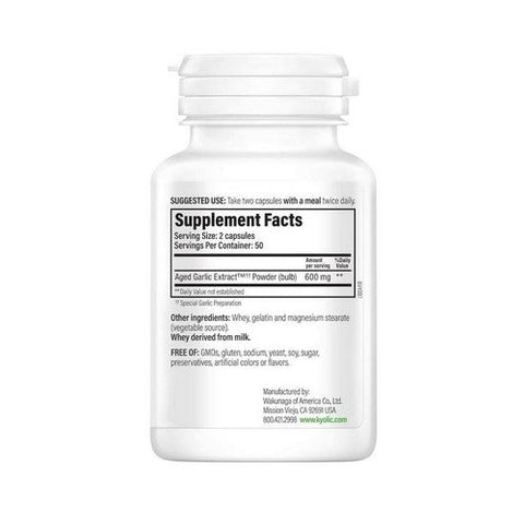 Kyolic, Aged Garlic Extract Cardiovascular Health Original Formula 100, 100 Count Kyolic