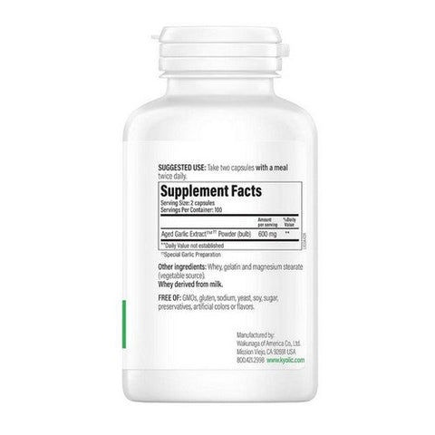 Kyolic, Aged Garlic Extract Cardiovascular Health Original Formula 100, 200 Caps Kyolic