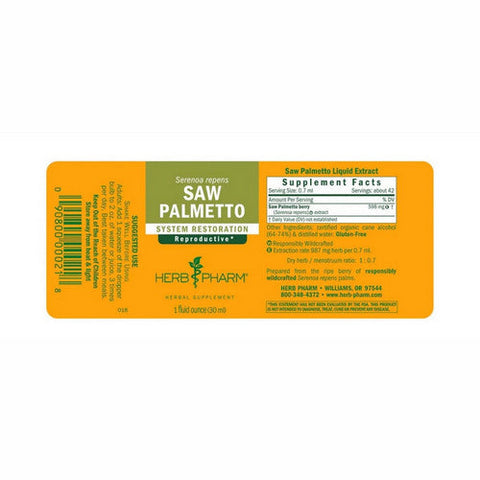 Herb Pharm, Saw Palmetto, 1 oz Herb Pharm