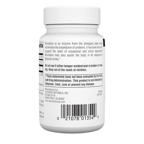 Source Naturals, Bromelain, 2000 GDU, 2000 GDU/G 60 Tabs Source Naturals
