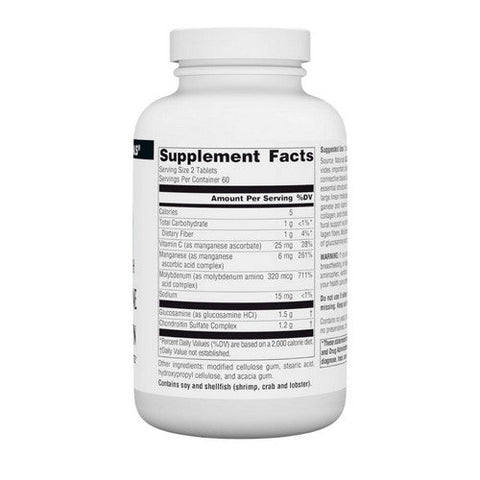 Source Naturals, Glucosamine Chondroitin, Extra Strength 120 Tabs Source Naturals