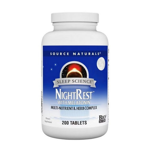 Source Naturals, Sleep Science Nightrest With Melatonin, 200 Tabs Source Naturals
