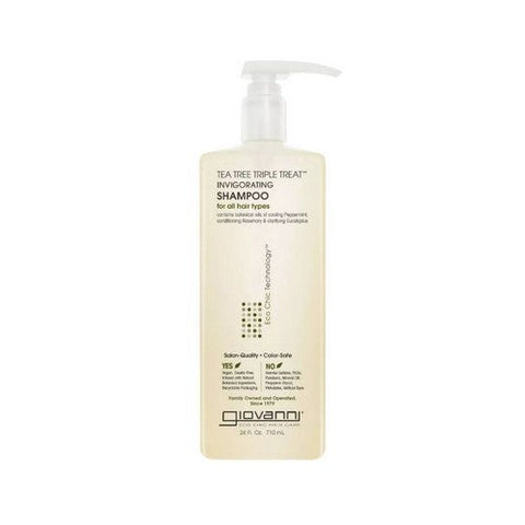 Giovanni Cosmetics, Tea Tree Triple Treat Invigorating Shampoo, 24 Oz Giovanni Cosmetics