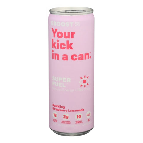 Eboost, Super Fuel Lemonade Strawberry, 12 Oz Eboost